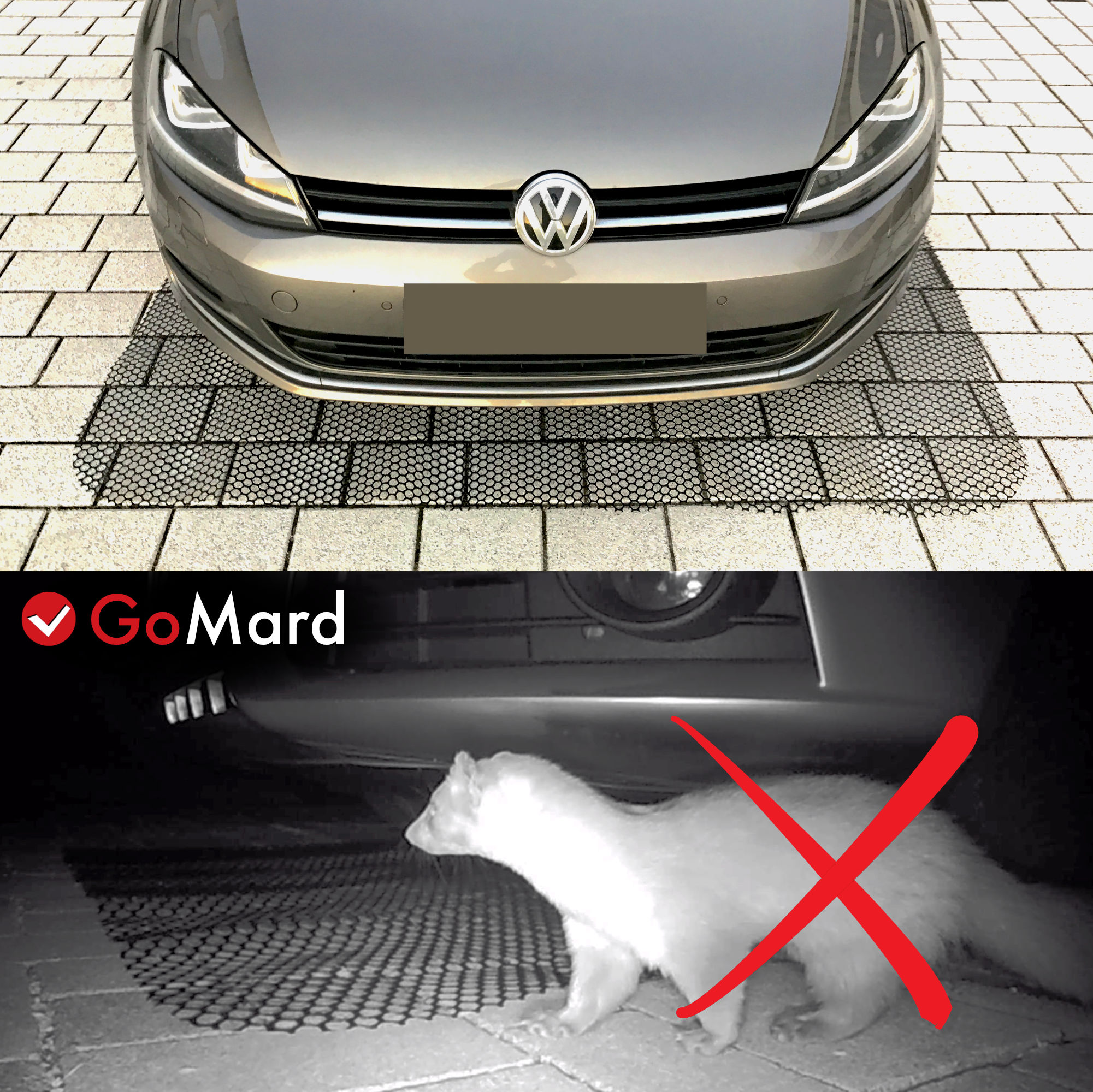 GOMAGO Marderschutz für Ihr Auto, Vertreibt den Marder zuverlässig und  einfach aus dem Motorraum